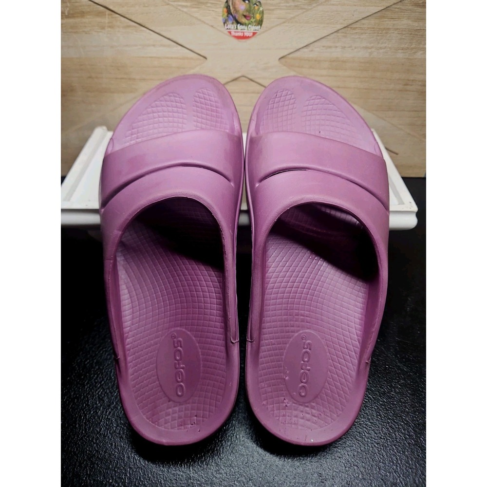 Oofos Ooahh Slide Shoes Mens 6 Womens 8 Mauve Recovery Sandals Comfort #759